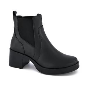 NEW ANDREA women's chelsea boots with elastic sides in black